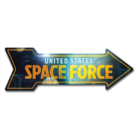 Space Force Arrow Decal Funny Home Decor 24in Wide
